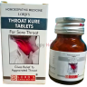 Homoeopathic medicine for sore throat relief with packaging and bottle displayed.