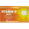 Packaging of Lord's Vitamin-D Alfa+ multivitamin and multimineral tablets featuring a bright sun graphic and orange background.