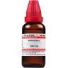 A brown glass bottle containing Belladonna homeopathic medicine, with a red dropper cap and a label detailing the product information.