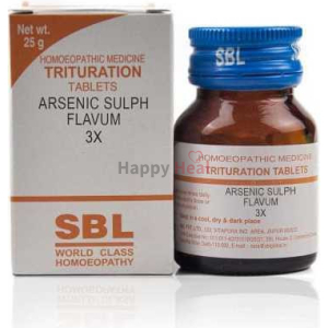 SBL Arsenic Sulph Flavum 3X Tablets 25 g