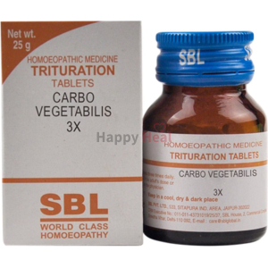 SBL Carbo Vegetabilis 3X Tablets 25 g