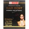 A black and gold packaging for Hair Mont, featuring the text "Strengthen Your Hair & Prevent Hair Loss" and an image of a woman with long hair.