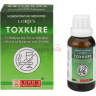Bottle and packaging of Lord's Toxkure, designed to reduce the toxic effects of nicotine and alcohol.