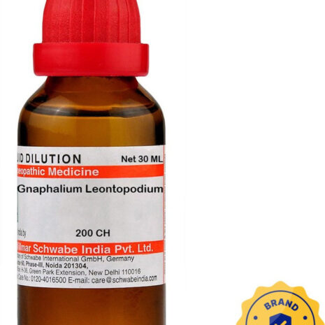 30 ml bottle of homeopathic liquid dilution with red dropper cap, labeled with brand and product information.