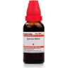 A 30ml bottle of homeopathic tincture labeled "Quercus Robur," featuring a red cap and a clear liquid inside, designed for medicinal use.